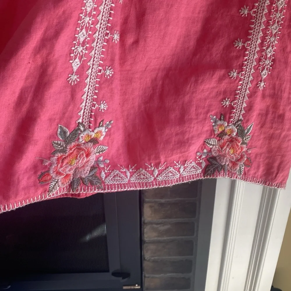 NWT Johnny Was Paola Peasant Tie Blouse in Size M - Picture 5 of 13